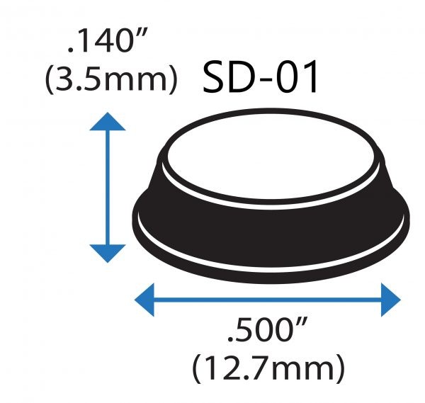 Cylindrical bumpers, eq. 3M bumbers